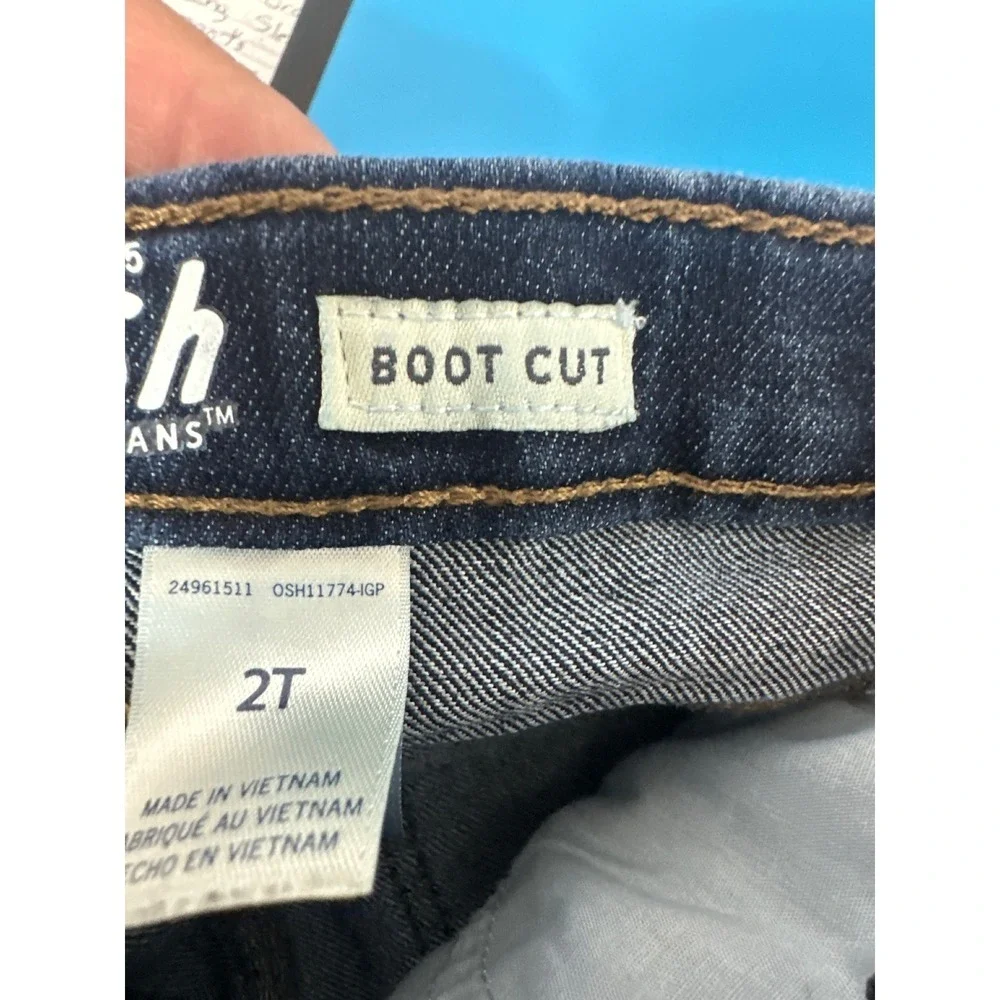 OshKosh B'gosh Kids Blue Jeans Boot Cut Size 2T Cotton Blend Stretch